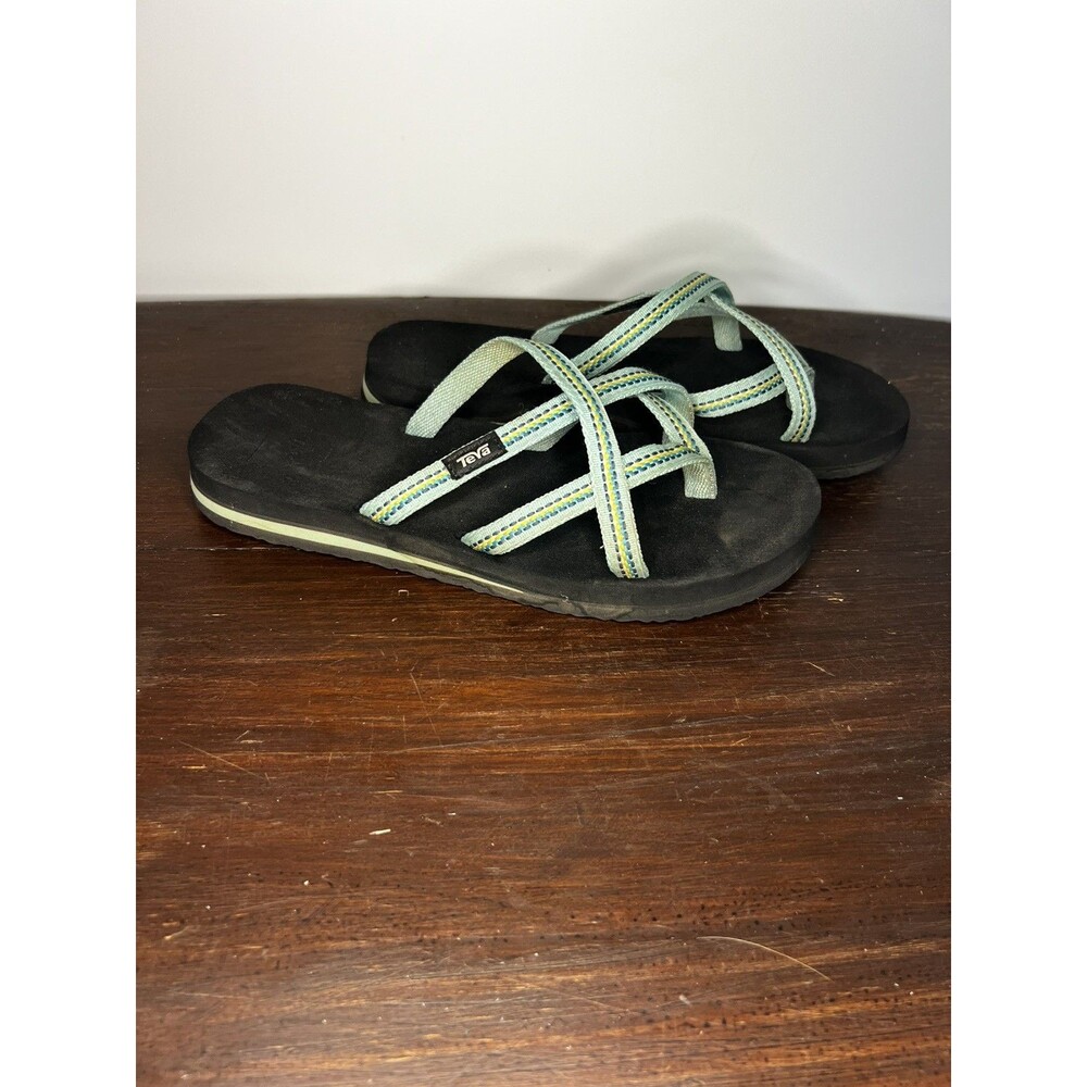 Teva Women's Olowahu Mush Flip Flops Sandals Lindi Sea Glass 6840 Size 7